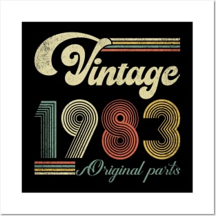 Retro Vintage 1983 41st Birthday Gift Men Women 41 Years Old Posters and Art